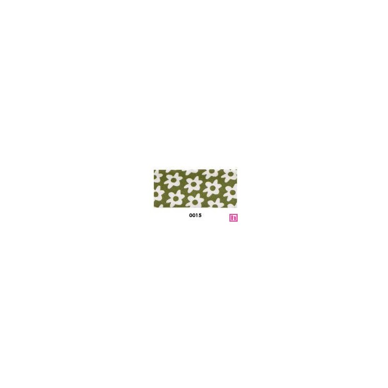 31024-25-0015 BIES PERFILADO ESTAMPADO XOLA 25 MM ALGODON 100% VERDE Venta en piezas de 20.00 M