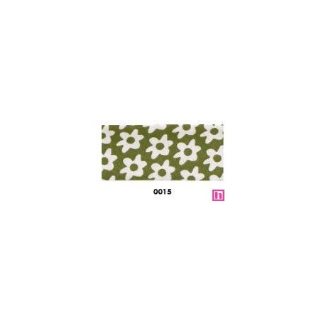 31024-25-0015 BIES PERFILADO ESTAMPADO XOLA 25 MM ALGODON 100% VERDE Venta en piezas de 20.00 M