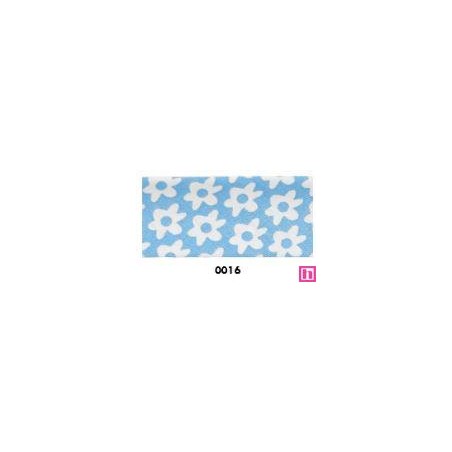 31024-25-0016 BIES PERFILADO ESTAMPADO XOLA 25 MM ALGODON 100% CELESTE Venta en piezas de 20.00 M