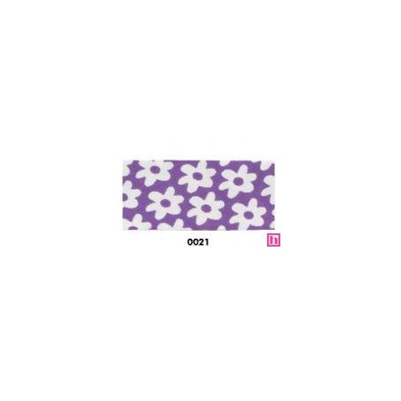31024-25-0021 BIES PERFILADO ESTAMPADO XOLA 25 MM ALGODON 100% LILA Venta en piezas de 20.00 M