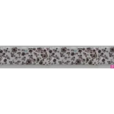 3288-18-04 BIES PERFILADO ZEITA-MARGARITA 18 MM. POLIESTER 70%-ALGODON 30% BLANCO/MARRON Venta en piezas de 25.00 M