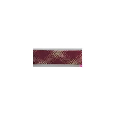 3314-18-01 BIES PERFILADO DIOGO-VICHY 18 MM. POLIESTER 70%-ALGODON 30% GRANATE Venta en piezas de 25.00 M