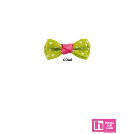50529 654409-0008_SACHA LAZO BICOLOR LISO 4 CMS POLIESTER 100% PISTACHO/FUCSIA Venta en piezas de 10.00 M