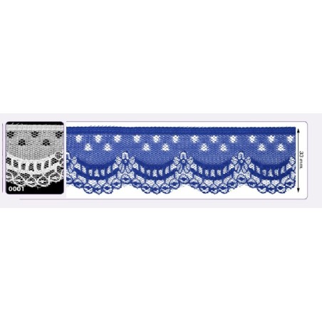 541258-001 PUNTILLA NYLON VILMA 35 MM. POLIESTER 100% BLANCO Venta en piezas de 25.00 M