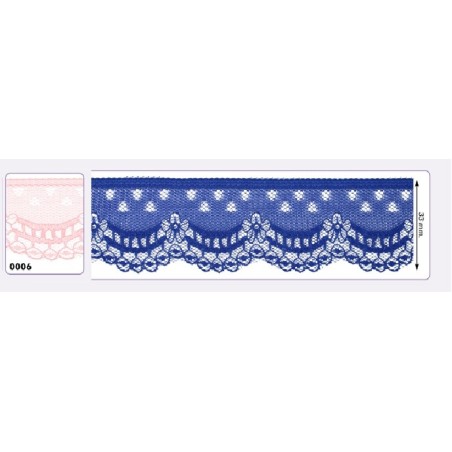 541258-006 PUNTILLA NYLON VILMA 35 MM. POLIESTER 100% ROSA Venta en piezas de 25.00 M