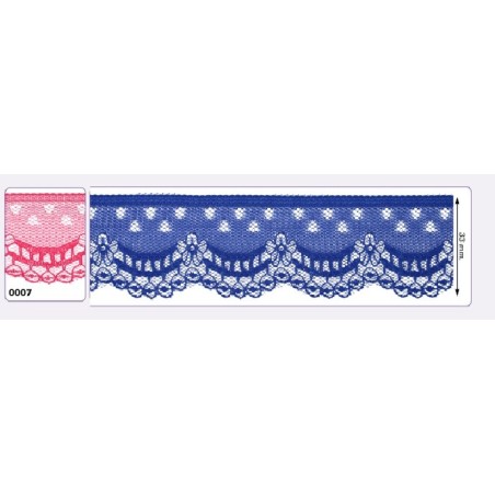 541258-007 PUNTILLA NYLON VILMA 35 MM. POLIESTER 100% FUCSIA Venta en piezas de 25.00 M