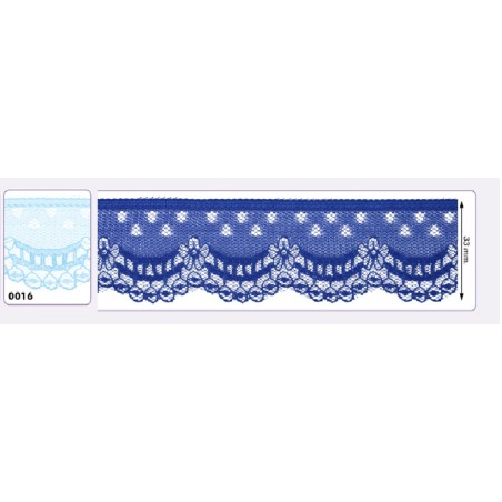 541258-016 PUNTILLA NYLON VILMA 35 MM. POLIESTER 100% CELESTE Venta en piezas de 25.00 M
