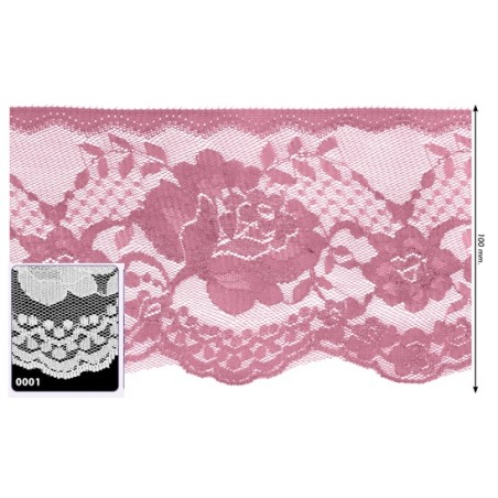 541260-001 PUNTILLA NYLON OREGANO 100 MM. POLIESTER 100% BLANCO Venta en piezas de 25.00 M
