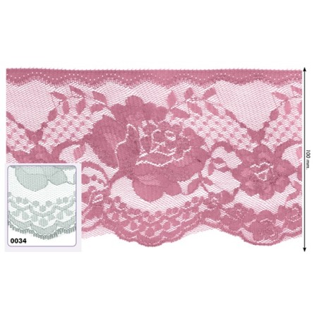 541260-034 PUNTILLA NYLON OREGANO 100 MM. POLIESTER 100% GRIS Venta en piezas de 25.00 M
