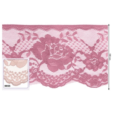541260-055 PUNTILLA NYLON OREGANO 100 MM. POLIESTER 100% MAQUILLAJE Venta en piezas de 25.00 M