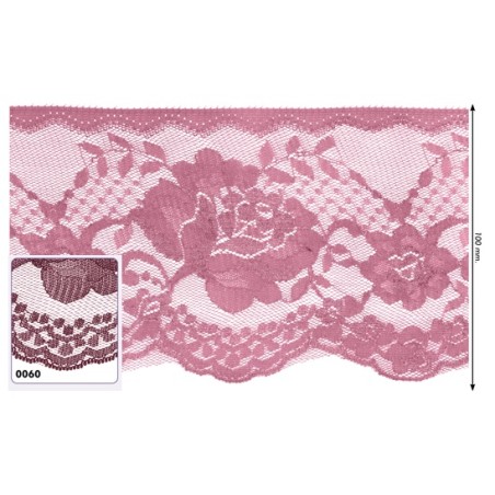 541260-060 PUNTILLA NYLON OREGANO 100 MM. POLIESTER 100% GRANATE Venta en piezas de 25.00 M