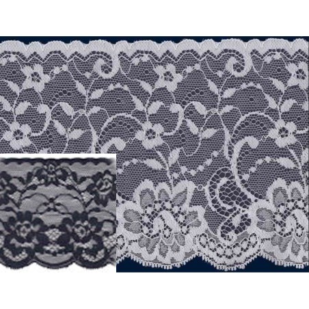 58585 FLORA PUNTILLA NYLON 110 MM. POLIAMIDA 100% MARINO Venta en piezas de 20.00 M
