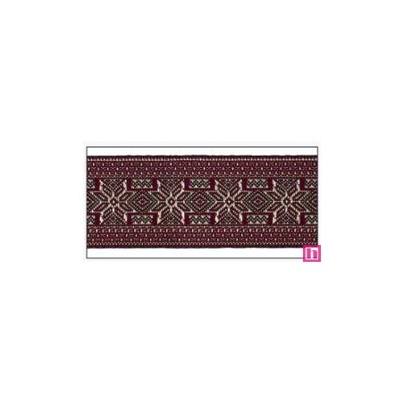 606034-30-05 CINTA JACQUARD ALTEA 30 MM. POLIESTER 100% GRANATE/DORADO Venta en piezas de 10.00 M