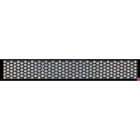 613022-0099 GALON FANTASIA SHARIK 20 MM. POLIESTER + CRISTAL BLANCO/COLOR Venta en piezas de 9.10 M
