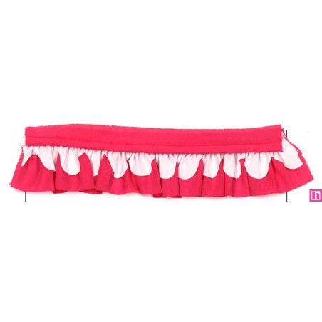 64202 VIVO PETALO FRUNCIDO CARINA POLIESTER 50%-ALGODON 50% FUCSIA/BLANCO Venta en piezas de 25.00 M