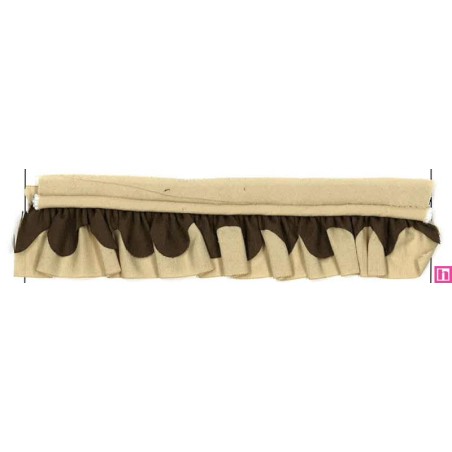 64248 VIVO PETALO FRUNCIDO SUNSET POLIESTER 50%-ALGODON 50% CAMEL/MARRON Venta en piezas de 25.00 M
