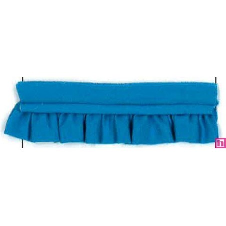 64265 VIVO FRUNCIDO CAMELIA POLIESTER 50%-ALGODON 50% TURQUESA Venta en piezas de 25.00 M