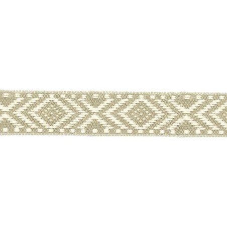 64307 CINTA JACQUARD 40 MM EBER ACRILICO 50%-ALGODON 45%-PA. 5% BEIG Venta en piezas de 25.00 M