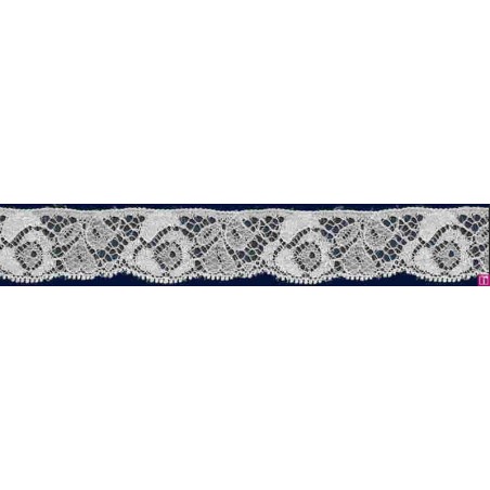 64318 PUNTILLA NYLON CIRO 25 MM. POLIAMIDA 100% BLANCO Venta en piezas de 20.00 M