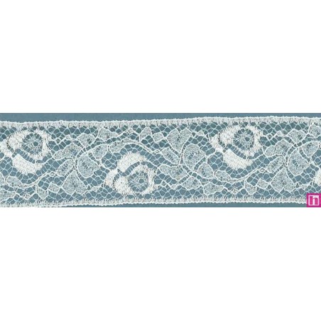 64322 ENTREDOS NYLON CIRO 40 MM. POLIAMIDA 100% MARFIL Venta en piezas de 20.00 M
