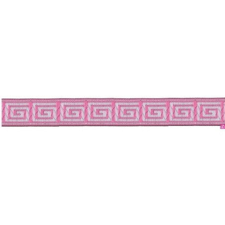 655364-06 CINTA JACQUARD TAFAR 25 MM. POLIESTER 100% ROSA Venta en piezas de 7.00 M