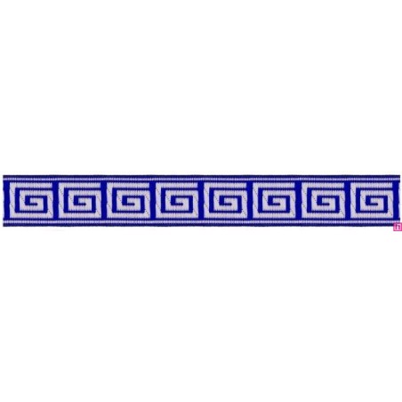 655364-19 CINTA JACQUARD TAFAR 25 MM. POLIESTER 100% MARINO Venta en piezas de 7.00 M