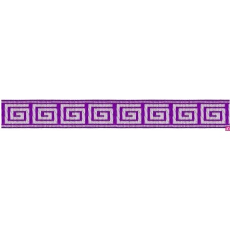 655364-22 CINTA JACQUARD TAFAR 25 MM. POLIESTER 100% MORADO Venta en piezas de 7.00 M