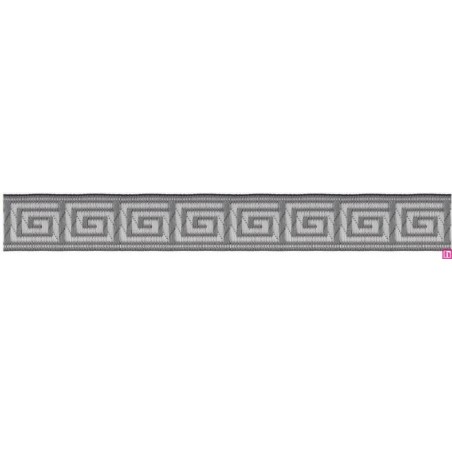655364-27 CINTA JACQUARD TAFAR 25 MM. POLIESTER 100% GRIS Venta en piezas de 7.00 M