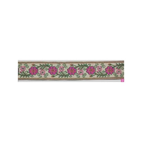 655365-0003 CINTA JACQUARD ZERA 25 MM. POLIESTER 100% CREMA Venta en piezas de 7.00 M