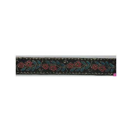 655367-0013 CINTA JACQUARD CLIO 25 MM. POLIESTER 100% MUSGO/DORADO Venta en piezas de 7.00 M