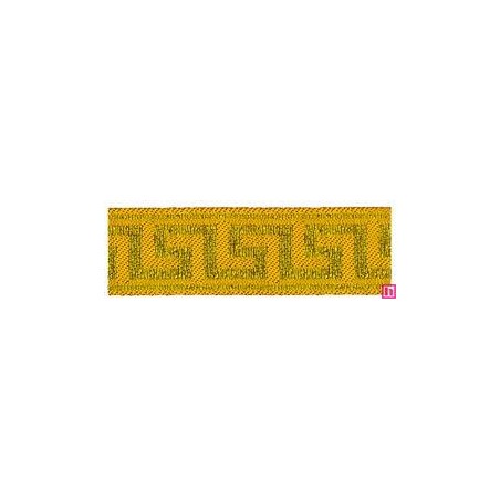 655368-0004 CINTA JACQUARD ZITA 25 MM. POLIESTER 100% AMARILLO/DORADO Venta en piezas de 7.00 M