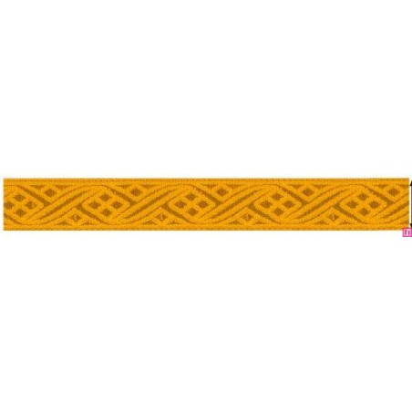 655371-0100 CINTA JACQUARD HOMERO 20 MM. POLIESTER 100% ORO Venta en piezas de 7.00 M