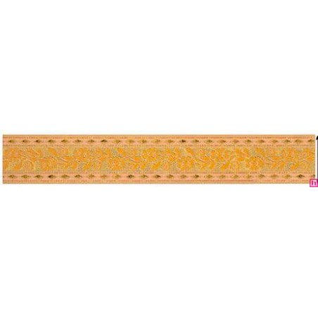 655373-0100 CINTA JACQUARD HOMERO 25 MM. POLIESTER 100% ORO Venta en piezas de 7.00 M