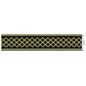 655379-100 CINTA JACQUARD RAYAN 33 MM. POLIESTER 100% NEGRO/DORADO Venta en piezas de 7.00 M