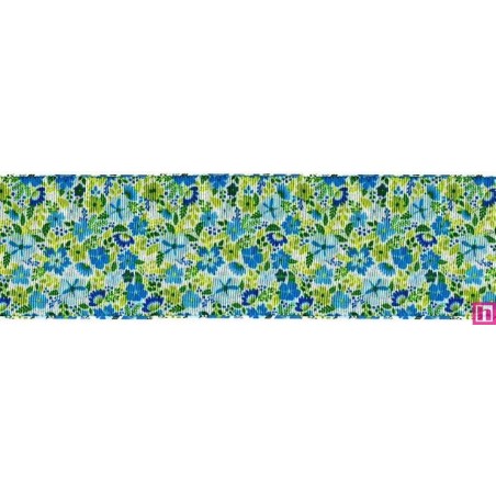 6696-48-3 CINTA ESTAMPADA DOBLE CARA 48 MM. POLIESTER 100% - 3 VERDE Venta en piezas de 20.00 M