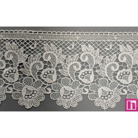 67100 PUNTILLA GUIPUR ELIEL 110 MM. POLIESTER 100% BLANCO Venta en piezas de 19.30 M