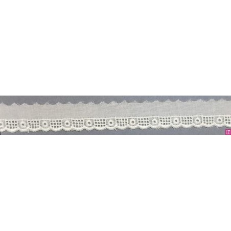 67146 REMATE BATISTA DAILA 8 MM. ALGODON 100% BLANCO Venta en piezas de 13.80 M