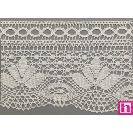 67286 PUNTILLA BOLILLO FULVIO 100 MM. ALGODON 100% BLANCO Venta en piezas de 30.00 M