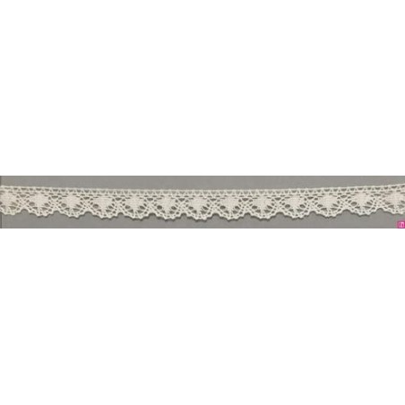 67295 REMATE BOLILLO MICHELE 10 MM. ALGODON 100% BLANCO Venta en piezas de 30.00 M