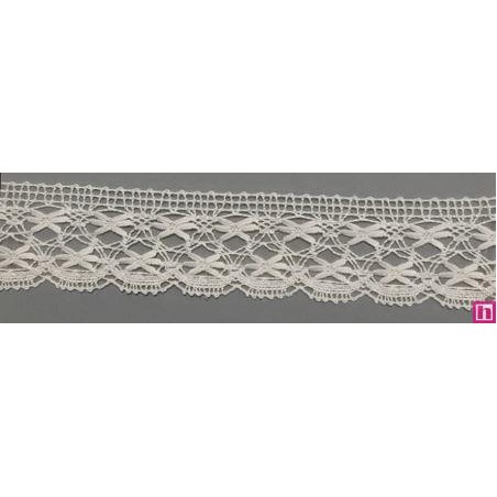 67302 PUNTILLA BOLILLO VICENZO 30 MM. ALGODON 100% BLANCO Venta en piezas de 30.00 M