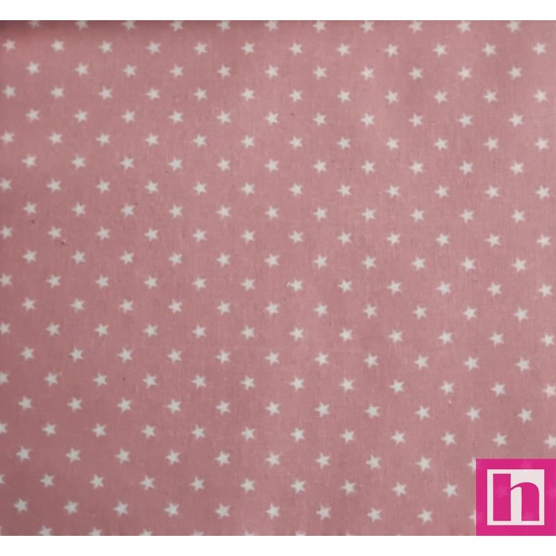 67343 TEJIDO ESTAMPADO SESAMO (47) 150 CM. 145 GR/M2. ALGODON 100% ROSA/NATURAL Venta en piezas de 10.00 M
