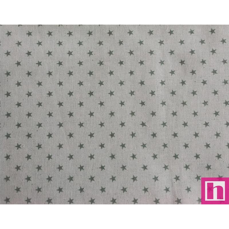 67349 TEJIDO ESTAMPADO SESAMO (55) 150 CM. 145 GR/M2. ALGODON 100% NATURAL/MENTA Venta en piezas de 10.00 M