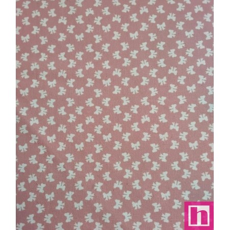 67372 TEJIDO ESTAMPADO SESAMO (54) 150 CM. 145 GR/M2. ALGODON 100% ROSA/NATURAL Venta en piezas de 10.00 M