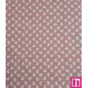 67372 TEJIDO ESTAMPADO SESAMO (54) 150 CM. 145 GR/M2. ALGODON 100% ROSA/NATURAL Venta en piezas de 10.00 M