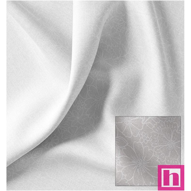 67382 TEJIDO ESTAMPADO TIZIANA (04) 1.50 M. 115 GR/M2. ALGODON 100% BLANCO Venta en piezas de 10.00 M