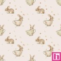 67464 TEJIDO ESTAMPADO LILY (01) 1.40 M. 110 GR/M2. ALGODON 100% BEIG Venta en piezas de 10.00 M