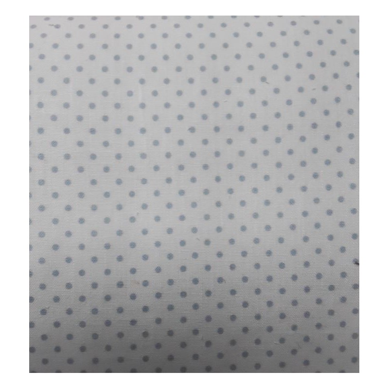 67778 POPELIN ESTAMPADO NATHAN (07) 1.47 M. 160 GR/M2. POLIESTER 100% BLANCO/CELESTE Venta en piezas de 6.00 M