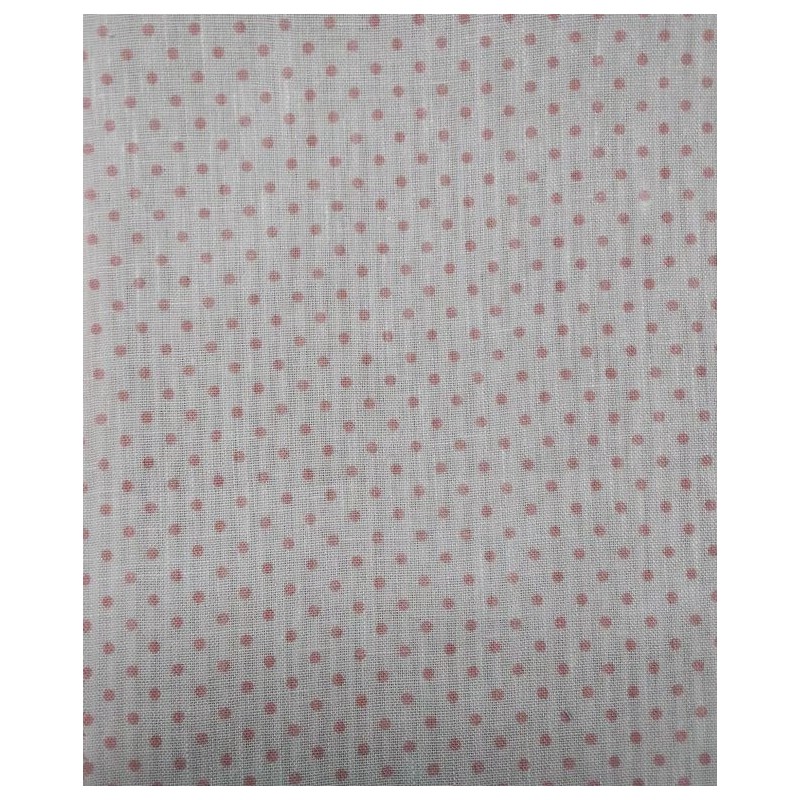 67781 POPELIN ESTAMPADO NATHAN (10) 1.47 M. 160 GR/M2. POLIESTER 100% BLANCO/ROSA Venta en piezas de 6.00 M