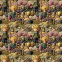67786 TEJIDO ESTAMPADO 3D OLIVER (01) 1.40 M. 110 GR/M2. ALGODON 100% MULTI Venta en piezas de 10.00 M