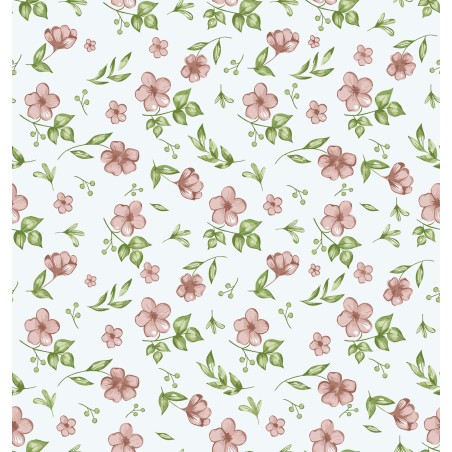 67890 TEJIDO ESTAMPADO LIBERTY NINFA (02) 1.40 M. 110 GR/M2. ALGODON 100% MENTA Venta en piezas de 10.00 M